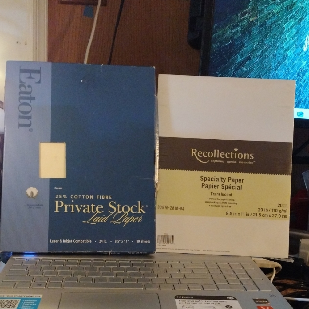 Easton Cream Private Stock Laid Paper & Recollections Specialty Paper